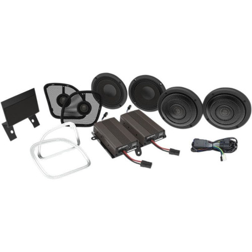 PartzBiz HD: 4414805-HogTunes Wild Boar 600 Watt Amp & 4 Speaker Audio Kit RG Ultra Harley 14-18 | WBA ULTRA KT RG