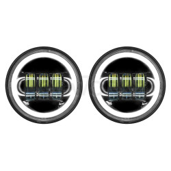 PartzBiz HD HW167005-HW195206 - Hogworkz Blackout 7” ไฟหน้า LED HaloMaker พร้อมไฟส่องผ่าน Halo เสริม PartzBiz HD HW167005-HW195206 - Hogworkz Blackout 7” ไฟหน้า LED HaloMaker พร้อมไฟส่องผ่าน Halo เสริม