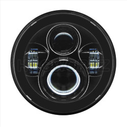 PartzBiz HD HW195002 - Hogworkz Blackout 7" LED Harley Daymaker Style Headlight FLH/T