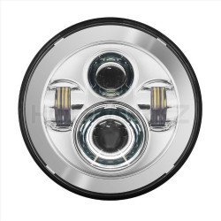 PartzBiz HD HW195001 - Hogworkz Chrome 7" LED Harley Daymaker Style Headlight 94-19 Harley FLH/T FLST Touring Softail