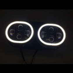 PartzBiz HD HW195025 - Hogworkz Harley Road Glide Dual Halomaker LED Daymaker ไฟหน้าสไตล์ 98-13 PartzBiz HD HW195025 - Hogworkz Harley Road Glide Dual Halomaker LED Daymaker ไฟหน้าสไตล์ 98-13