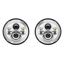 PartzBiz HD HW195001 x 2 - Hogworkz Chrome 7 ไฟหน้าแบบ LED ไฟหน้ารถจี๊ป Wrangler CJ-5 CJ-7 TJ JK JL PartzBiz HD HW195001 x 2 - Hogworkz Chrome 7 ไฟหน้าแบบ LED ไฟหน้ารถจี๊ป Wrangler CJ-5 CJ-7 TJ JK JL