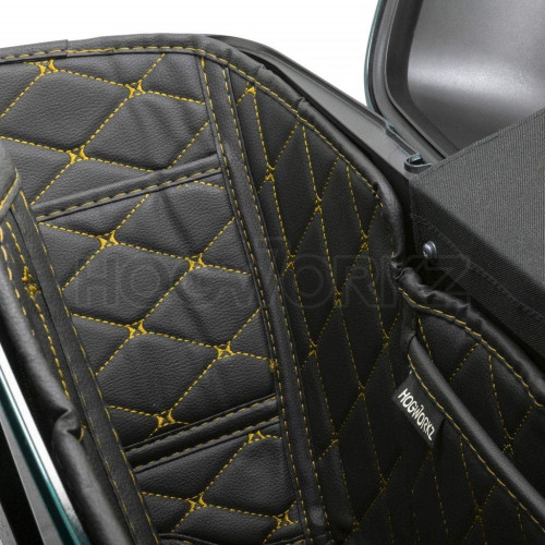 PartzBiz HD: 4414618-Hogworkz Standard Saddlebag Liners Black w/ Gold Stitching Harley Touring 14-Up PartzBiz HD: 4414618-Hogworkz Standard Saddlebag Liners Black w/ Gold Stitching Harley Touring 14-Up