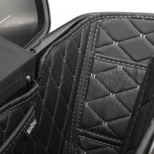 PartzBiz HD: 4414578-Hogworkz Standard Saddlebag Liners Black w/ Silver Stitching Harley Touring 14-Up PartzBiz HD: 4414578-Hogworkz Standard Saddlebag Liners Black w/ Silver Stitching Harley Touring 14-Up