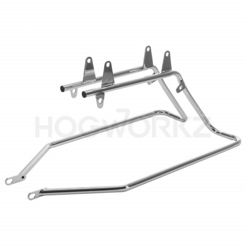 PartzBiz HD: 4414581-Hogworkz Stretched Saddlebag Conversion Kit w/ Chrome Brackets Harley Softail 18-Up PartzBiz HD: 4414581-Hogworkz Stretched Saddlebag Conversion Kit w/ Chrome Brackets Harley Softail 18-Up