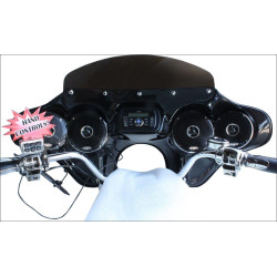 PartzBiz HD DS23300132 - Hoppe 5566 Quick Detach Fairing พร้อมลำโพง Jenson JHD40BT FLHR ระบบควบคุมแฮนด์ | HDF-5566-RK-HC