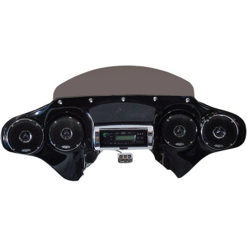 PartzBiz HD: 4414544-Hoppe HDF-RK-QZ-CHRHC ลำโพง Quadzilla 4 ขนาด 5 นิ้ว สีดำ พร้อมตัวรับสเตอริโอ FLHR 94-18 | HDF-RK-QZ-CHRHC