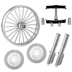 PartzBiz HD ILLUSION-DUAL-CHR-KIT-PCKG - Illusion Chrome 23" Wheel Tire Dual Rotors Raked Triple Trees Lowers & Sliders | ILLUSION-DUAL-CHR-KIT-PCKG PartzBiz HD ILLUSION-DUAL-CHR-KIT-PCKG - Illusion Chrome 23" Wheel Tire Dual Rotors Raked Triple Trees Lowers & Sliders | ILLUSION-DUAL-CHR-KIT-PCKG