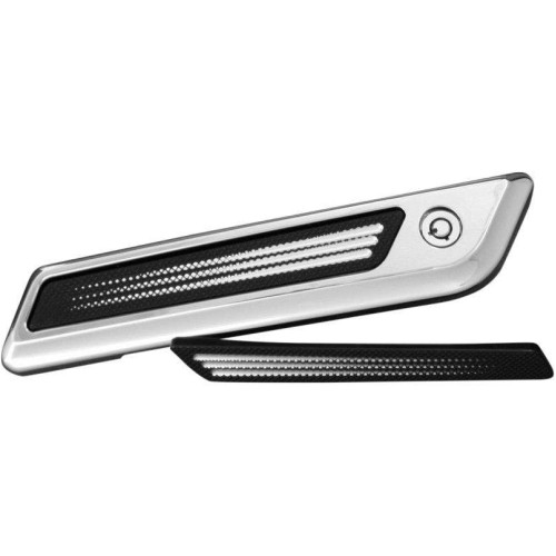 PartzBiz HD: 4414412-Accutronix Black Night Series เม็ดมีดฝาปิดสลักเป็นสันสำหรับ Harley Touring 14 - BLI14-KSN