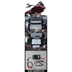 PartzBiz HD JMAA-4000HR15-RC - J&M JMAA-4000HR15-RC Performance Series 400w RMS 4-CH Amp Kit 15-19 Harley FLTR Road Glide Touring Bagger Dresser | JMAA-3600HR15-RC