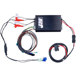 PartzBiz HD JMAA-4000H-UNV - J&M Performance Series 4 Channel Amplifier Kit Universal Amp 98-13 Harley Bagger Touring Road Glide Electra Street Glide Custom Chopper Motorcycle Sound System Speaker Audio Best New Upgrade Replacement