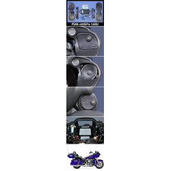 PartzBiz HD PSXK-400SP4-16RU - J&M Performance Series 4 Speaker 400 Watt Amp Kit 16-18 Harley Road Glide FLTR/U | PSXK-400SP4-16RU