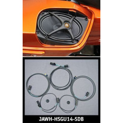 PartzBiz HD jawh-hsgu14-sdb - J&M ROKKER Rear Saddlebag Lid-Speaker Wire Harness 14-19 Harley FLHX FLTRX