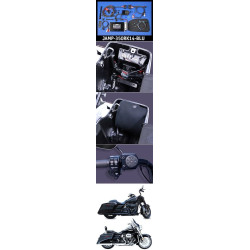 PartzBiz HD JAMP-350RK14-BLU - J&M ROKKER XXR 350 Watt 2-Channel Amplifier Kit Bluetooth Control 98-18 Road King