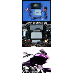 PartzBiz HD JAMP-350HR15-ST5 - J&M ROKKER XXR 350 Watt 2-Channel Stage 5 Amp Kit 15-20 Harley Road Glide Ultra JAMP-350HR15-ST5 Bagger Touring Dresser Electra Street Glide Ultra Classic Limited