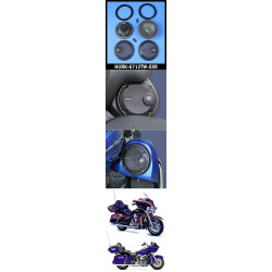 PartzBiz HD HURK-6712TW-XXR - J&M ROKKER XXR 6.71‚Äù Rear-Pod Lower-Fairing Speaker Kit w/ Grill Mounted Tweeters 14-17 Harley