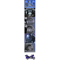 PartzBiz HD XXRK-800LW6-16RU - J&M Rokker XXR Extreme 800w 6-Speaker & Amp Install Kit 16-20 Harley FLTRU XXRK-800LW6-16RU best for davidson sound system upgrade