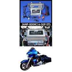 PartzBiz HD JAMP-800HC14-SGP-ST5 - J&M ROKKER XXRP 800w 4-CH DSP Stage 5 Amp 14-20 Harley FLHX Rears / Lowers JAMP-800HC14-SGP-ST5 street glide touring davidson best for