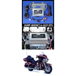 PartzBiz HD JAMP-800HC14-ULP-ST5 - J&M ROKKER XXRP 800w Watt 4 Channel DSP Stage 5 Amp kit 14-20 Harley Ultra JAMP-800HC14-ULP-ST5 davidson programmable