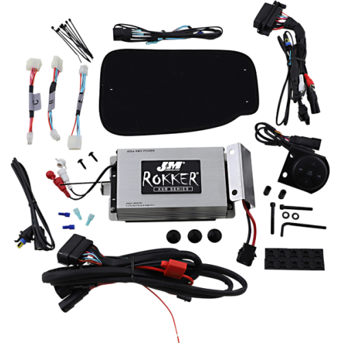 PartzBiz HD: 4414367-J&M ROKKER¬Æ XXR 400W 2-Channel Bluetooth Amp Kit Harley Road King 98-18
