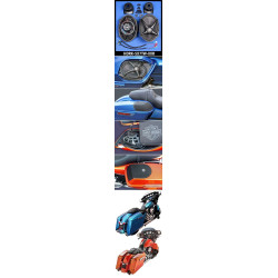 PartzBiz HD HDRK-5X7TW-XXR - J&M ROKKER¬Æ XXR 5X7‚Äù Saddlebag Lid Speaker Kit High-Output Tweeter Harley 06-17 HDRK-5X7TW-XXR