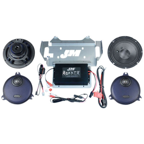 PartzBiz HD: 4414330-J&M Stage-5 Rokker¬Æ XXR 400w 2 Channel Amp Speaker Kit Harley Batwing 14-20