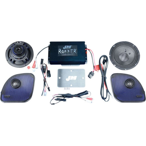PartzBiz HD: 4414331-J&M Stage-5 Rokker® XXR 400w 2 Channel Amp Speaker Kit Harley Road Glide 15-20 PartzBiz HD: 4414331-J&M Stage-5 Rokker® XXR 400w 2 Channel Amp Speaker Kit Harley Road Glide 15-20