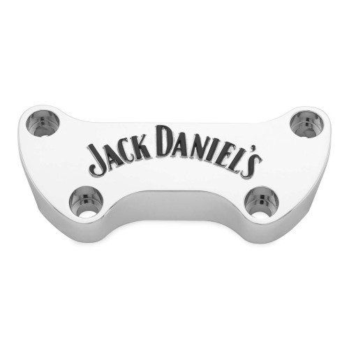 PartzBiz HD: 4414336-Jack Daniels OLD # 7 Chrome & Black 1” แคลมป์ไรเซอร์แฮนด์สำหรับบาร์ Harley | 106-247