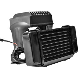 PartzBiz HD WP821-2008 - Jagg Black Horizonal Low Mount 10 Row Fan Assisted Oil Cooler Kit Harley 84-08 | 751-FP2300