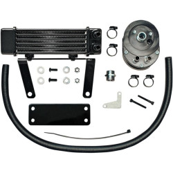 PartzBiz HD WP821-2011 - Jagg Black Horizonal Low Mount 6 Row Oil Cooler Kit Harley Softail 00-16 | 750-1290 PartzBiz HD WP821-2011 - Jagg Black Horizonal Low Mount 6 Row Oil Cooler Kit Harley Softail 00-16 | 750-1290