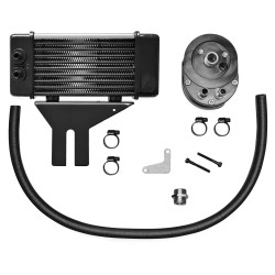 PartzBiz HD WP821-2013 - Jagg Chrome Horizonal Low Mount 10 Row Oil Cooler Kit Harley Dyna 91-16 | 750-2580 PartzBiz HD WP821-2013 - Jagg Chrome Horizonal Low Mount 10 Row Oil Cooler Kit Harley Dyna 91-16 | 750-2580