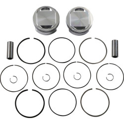 PartzBiz HD DS09105927 - JE Pistons 317211 Dome 107 ” Big Bore Piston Set for 96 ”/103 ” HD Twin Cam 07-17 เครื่องยนต์ใหม่ที่ดีที่สุด อัปเกรดสมรรถนะของมอเตอร์ forged touring bagger dresser softail dyna การเปลี่ยนรถจักรยานยนต์