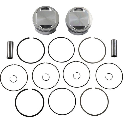 PartzBiz HD: 4414297-JE Pistons 317212 Dome 107" Big Bore Piston Set for 96"/103" H-D Twin Cam 07-17 best new engine motor performance upgrade forged touring bagger dresser softail dyna motorcycle replacement