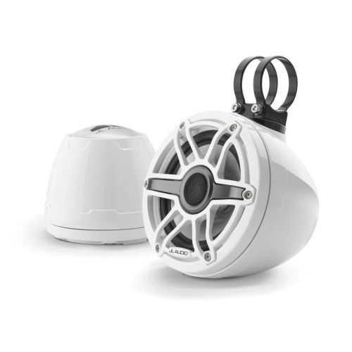 PartzBiz HD: 4414212-JL Audio 6.5-Inch Enclosed Coaxial System Gloss White Trim Enclosere Sport Grille