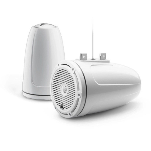 PartzBiz HD: 4414183-JL Audio 7.7-Inch Enclosed Tower Coaxial System Gloss White Enclosure Classic Grille