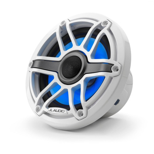 PartzBiz HD: 4414096-JL Audio M6 LED ชุดลำโพงโคแอกเชียลมารีนขนาด 6.5 นิ้วตะแกรงสปอร์ตสีขาว