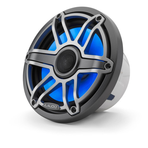 PartzBiz HD: 4414097-JL Audio M6 LED 7.7-inch Marine Coaxial Speaker Set w/ Titanium Sport Grilles PartzBiz HD: 4414097-JL Audio M6 LED 7.7-inch Marine Coaxial Speaker Set w/ Titanium Sport Grilles