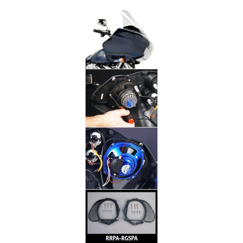 PartzBiz HD: 4414061-J&M Fairing Speaker Adapter Plate Kit For 98-13 Harley Roadglide | RRPA-RGSPA