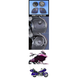PartzBiz HD HRRK-6712TW-XXR - J&M ROKKER XXR 6.71 Fairing Speaker High-Output Grill Tweeters 15-18 FLTR | HRRK-6712TW-XXR