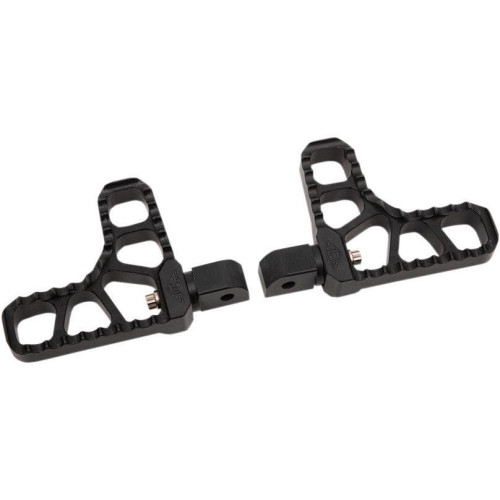 PartzBiz HD: 4414021-Joker Machine 08-62-7B Black Aluminum Serrated Billet Passenger Foot Pegs 18-19 Harley-Davidson Softail Milwaukee Eight M-Eight M8 FL Footpeg Replacement Upgrade