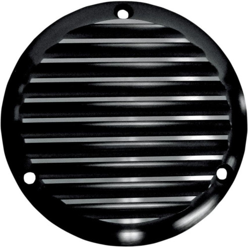 PartzBiz HD: 4414005-Joker Machine Black Finned 3 Hole Derby Cover for Harley Big Twin 70-98 | 06-98TC