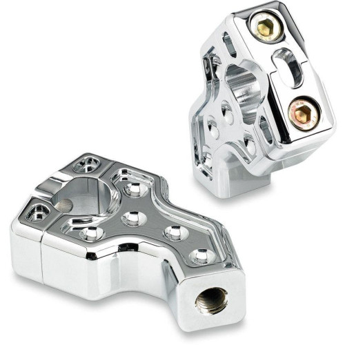 PartzBiz HD: 4413985-Joker Machine Chrome 2.5 Rise 1.5 Pullback Machined Risers for Harley & Custom - 03-866C PartzBiz HD: 4413985-Joker Machine Chrome 2.5 Rise 1.5 Pullback Machined Risers for Harley & Custom - 03-866C