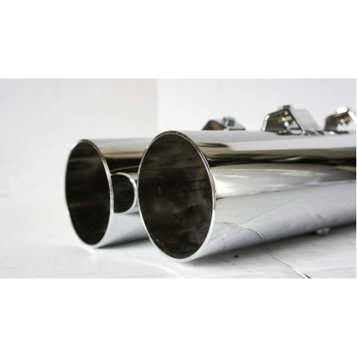 PartzBiz HD: 4413947-Jones Exhaust Full Boar Straight Cut Slip-On Muffler No Baffle Harley FLH 95-16 | JPT31230MC