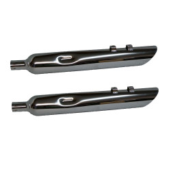 PartzBiz HD JFB-JAC430MC134 - ท่อไอเสีย Jones Chrome 4 ” Full Boar Angle Slip-On Mufflers 1.75 ” Baffles 95-16 FLH Harley Touring PartzBiz HD JFB-JAC430MC134 - ท่อไอเสีย Jones Chrome 4 ” Full Boar Angle Slip-On Mufflers 1.75 ” Baffles 95-16 FLH Harley Touring