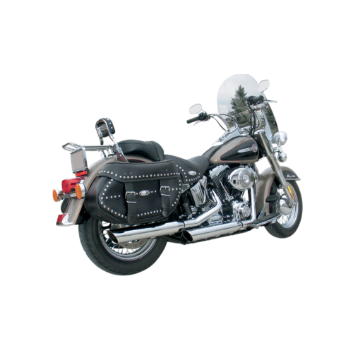 PartzBiz HD: 4413839-Khrome Werks 3 ” HP-Plus Chrome Slant Down Slip บนท่อไอเสีย Harley FXS FLSTC 07-17 | 202355