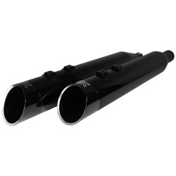 PartzBiz HD DS18011482 - Khrome Werks 4.5 ” HP Plus Slip-On Muffler Edge Tip Black Obsidian Harley FLH 17-Up | 202645