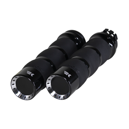 PartzBiz HD: 4413813-Khrome Werks 500230 Air Cushion Turbine Handlebar Grips Harley Cable Throttle