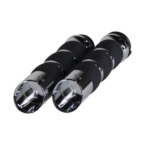 PartzBiz HD: 4413820-Khrome Werks Avon 500170 Chrome Air Cushion Edge Handlebar Grips Harley TBW Models PartzBiz HD: 4413820-Khrome Werks Avon 500170 Chrome Air Cushion Edge Handlebar Grips Harley TBW Models