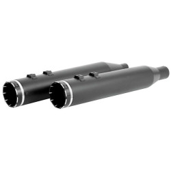 PartzBiz HD DS18011258 - Khrome Werks Black 4.5" HP-Plus Slip-Ons Black Tracer Tip Harley M8 Touring 17+ | 202835