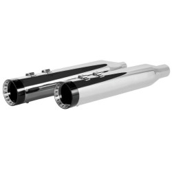 PartzBiz HD DS18011257 - Khrome Werks Chrome 4.5” HP-Plus Slip-Ons Turbine Contrast Tip Harley M8 FLH 17+ | 202770 PartzBiz HD DS18011257 - Khrome Werks Chrome 4.5” HP-Plus Slip-Ons Turbine Contrast Tip Harley M8 FLH 17+ | 202770